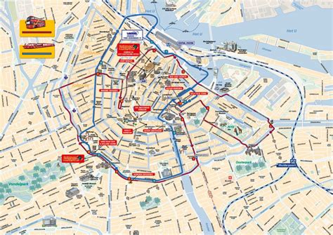 map of amsterdam tourist attractions sightseeing and tourist tour with