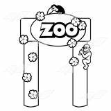 Zoo Gate Abeka Clipart Clip Toucan Monkey sketch template