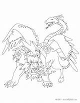 Coloring Pages Creatures Magical Mythical Creature Chimera Getcolorings Getdrawings Printable Colorings sketch template