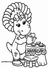 Bop Baby Coloring Pages Barney Friends Clip Cartoon sketch template