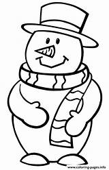 Coloring Snowman 2825 Winter Preschool Pages Printable sketch template