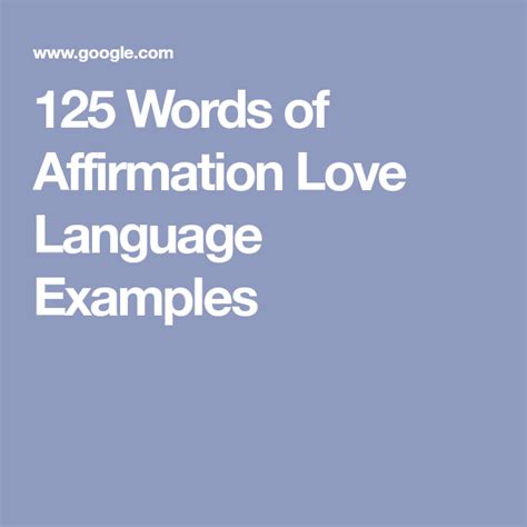 125 Words Of Affirmation Love Language Examples Words Of Affirmation