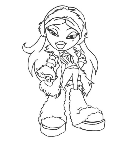 bratz  cartoons  printable coloring pages