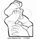 Baby Feet Hands Clipart Illustration Vector Royalty Drawing Lal Perera Line Getdrawings sketch template