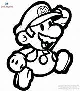 Mario Coloring Paper Pages Color Getdrawings Print sketch template