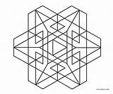 Coloring Pages Geometric Shapes sketch template