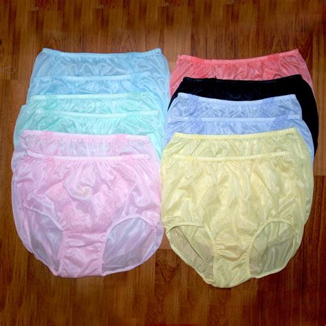 1 dozen 7 colors yellow women s nylon brief panties vintage style