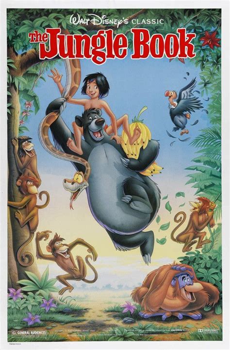 The Jungle Book 27x40 Movie Poster 1967 디즈니 영화 포스터 영화 포스터 디즈니 영화