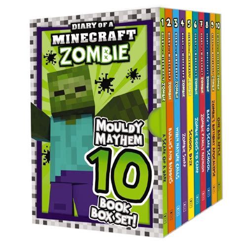 store diary   minecraft zombie mouldy mayhem  book box set