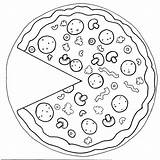 Pizza Clipart Coloring Drawing Pages Color Line Word Slice Clip Whole Square Cliparts Jenny Lds Smith Library Getdrawings Paintingvalley Clipground sketch template