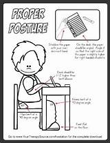 Posture Handwriting Writing School Ot Therapy Proper Good Students Skills Motor Sitting Gross Work Pediatric Occupational Pencil Children Remind Desk sketch template