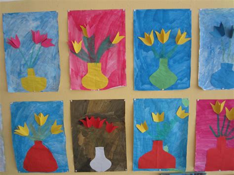 grundschule kunst  klasse spring arts  crafts spring art kunst