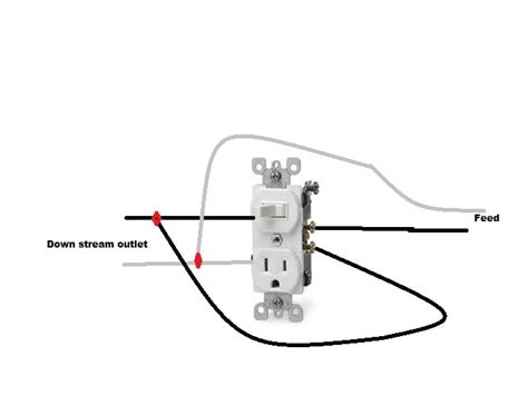 wire  switched combo outlet   switch control  outlet   wiring