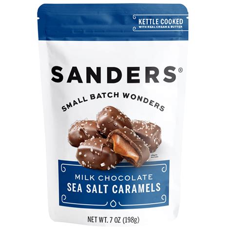 milk chocolate sea salt caramels  oz sanders candy