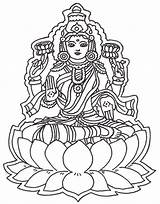 Lakshmi Hindou Dieu Inde Gods Goddesses Tempel Malvorlage Ausmalen Mandalas Hindú Adulte Vishnu Gott Diwali Dessins Deities Krishna sketch template