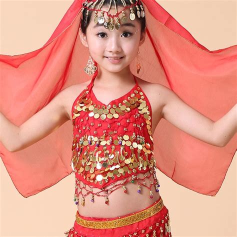 hs13 aged 5 14 years old sexy sequins indian dress costumes