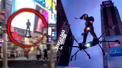 real green goblin flew  hovercraft  times square youtube