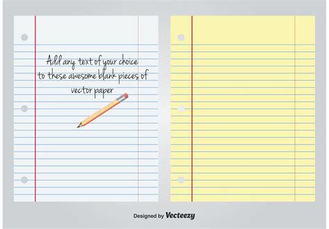 white  yellow lined blank paper   vector art stock