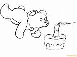 Coloring Birthday Pages Bear Blow Candle Colorear Printable Bakery Para Boy Happy Funny Printing Ausmalbilder Cumpleanos Banana Color Geburtstag Coloringpagesonly sketch template