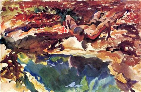 Figure And Pool 1917 John Singer Sargent