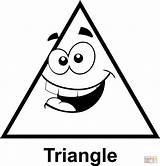 Triangle Coloring Cartoon Face Clip Pages Shapes Triangles Printable Clipart Math Silly Graphics Geometry Shape Supercoloring Color Toddlers Educational Faces sketch template