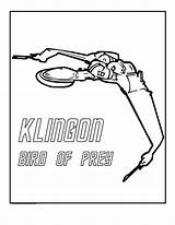 Trek Star Coloring Pages Prey Ships Bird Klingon Book Printable Wars Print Kids Cartoon sketch template