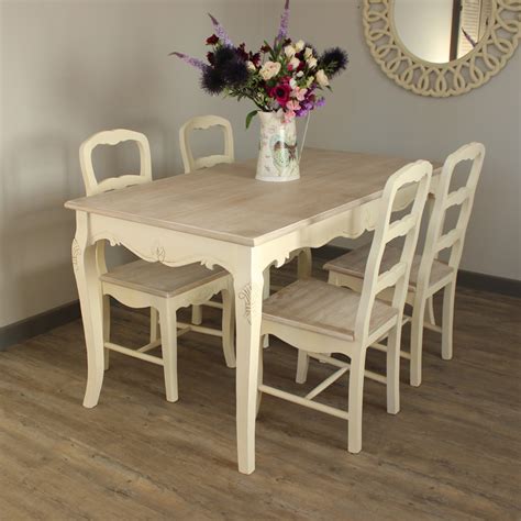 cream large dining table   chairs country ash range melody maison