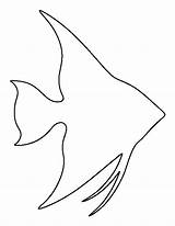 Angelfish Fish Pattern Outline Template Printable Patterns Stencils Patternuniverse Templates Sea Stencil Pdf Angel Use Animal Crafts Coloring Simple Cut sketch template