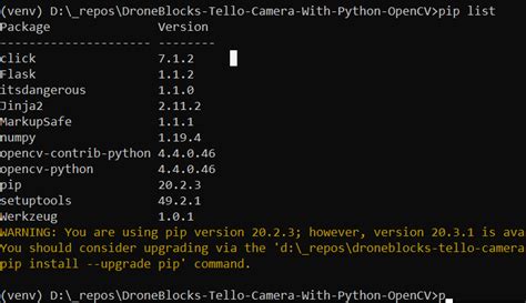 error loading python environment  tello camera droneblocks support droneblocks drone