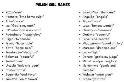 250 Popular And Modern Polish Girl Names With Meanings 2023