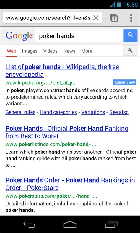 google mobile search ameliore leventail des sections des