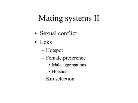 ppt mating systems ii powerpoint presentation free download id 9318689