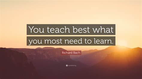 richard bach quote  teach       learn