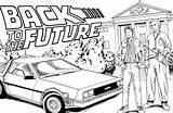 Future Delorean Futur Retour Bttf Comicartfans sketch template