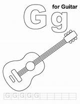 Guitar Coloring Pages Printable Alphabet Letter Kids Handwriting Practice Color Drawing Colouring Preschool Bestcoloringpages Print Electric Getdrawings Easy Spanish Choose sketch template