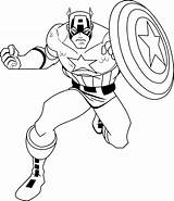 America Captain Coloring Pages Cartoon Wecoloringpage sketch template