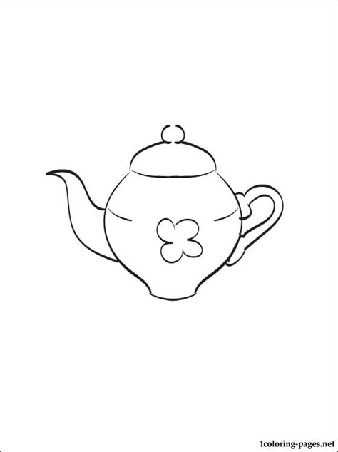 teapot coloring page images