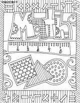 Coloring Cover Math Pages Subject Title School Doodle Printable Colouring Book Kids Maths Front Classroom Doodles Covers Binder Notebook Science sketch template
