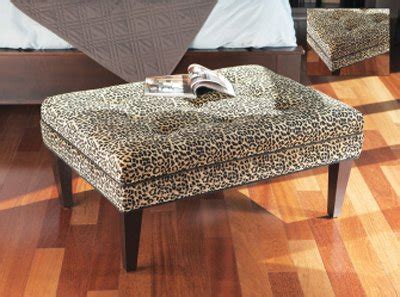 snazzy leopard print rectangular ottoman coffee table amazoncouk