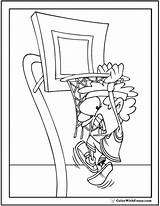 Coloring Basketball Pages Player Sheets Print Dunk Slam Colorwithfuzzy sketch template