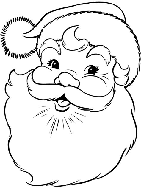 face  santa claus  christmas coloring pages printable christmas