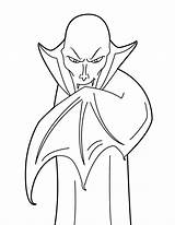 Vampire Coloring Printable Colour Dracula Count sketch template