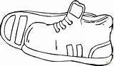 Coloring Running Shoe Shoes Pages sketch template