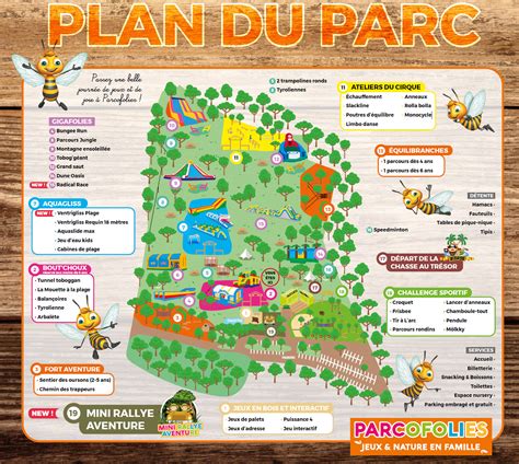 plan du parc de loisir enfant parc de loisirs pour enfants la baule  parcofolies