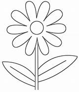 Coloring Pages Simple Kids Printable Print Easy Colouring Outline Drawing Sheets Flower Line sketch template