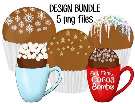 cocoa bomb clipart hot chocolate bombs png cocoa bomb etsy