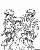 Sailor Moon Coloring Pages Characters Tatuajes Desenhos Group Para Colorear Scouts Dibujos Getdrawings Printable Getcolorings Color sketch template