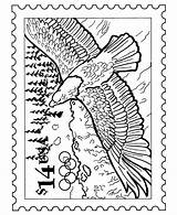 Coloring Eagle Stamp Pages Stamps Activity Bald Sheets Nature Usps Postage Kids Printable Postal Collecting Clipart Birds Adult Books Library sketch template