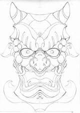 Japanese Tattoo Mask Demon Sketch Drawing Oni Traditional Lineart Coloring Japanise Pages Deviantart Drawings Draw Tattooimages Biz Getdrawings πίνακα επιλογή sketch template