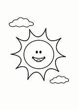 Sun Coloring Printable Pages sketch template